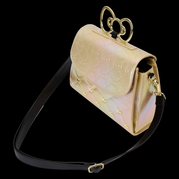 Sanrio Hello Kitty 50th Anniversary Metallic Gold Crossbody Bag - Picture 7 of 9